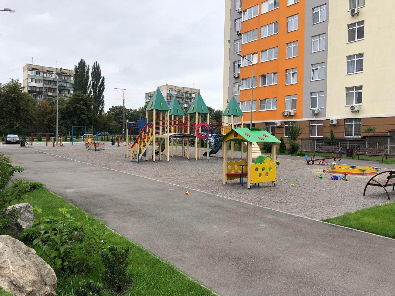 Стильна Та Простора Квартира 키예프 외부 사진